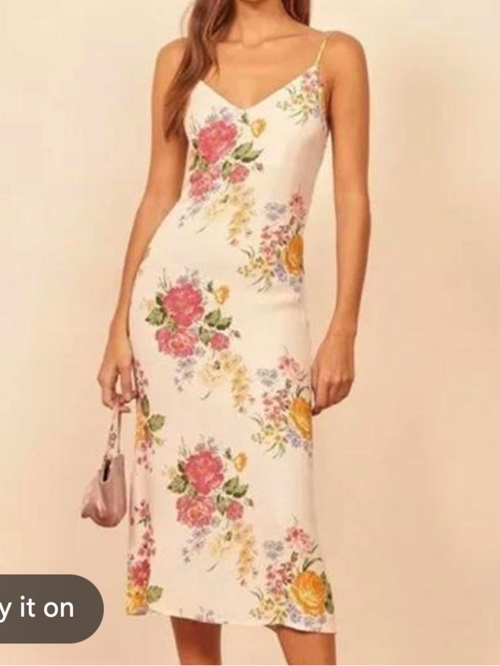 Reformation womans Boston Floral Slip Midi Dress size 10